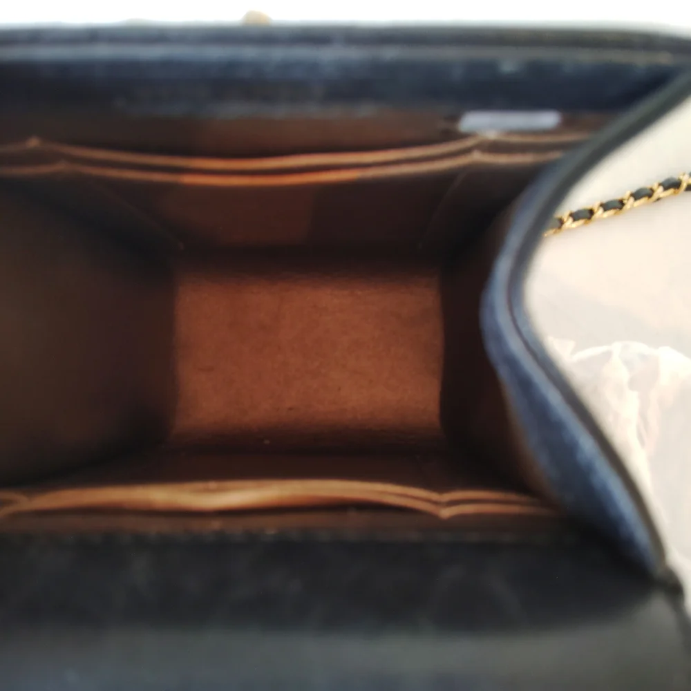 CHANEL Black Quilted Leather Phone Holster